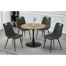 Стол обеденный SIGNAL AMADEO II дуб/черный мат 90